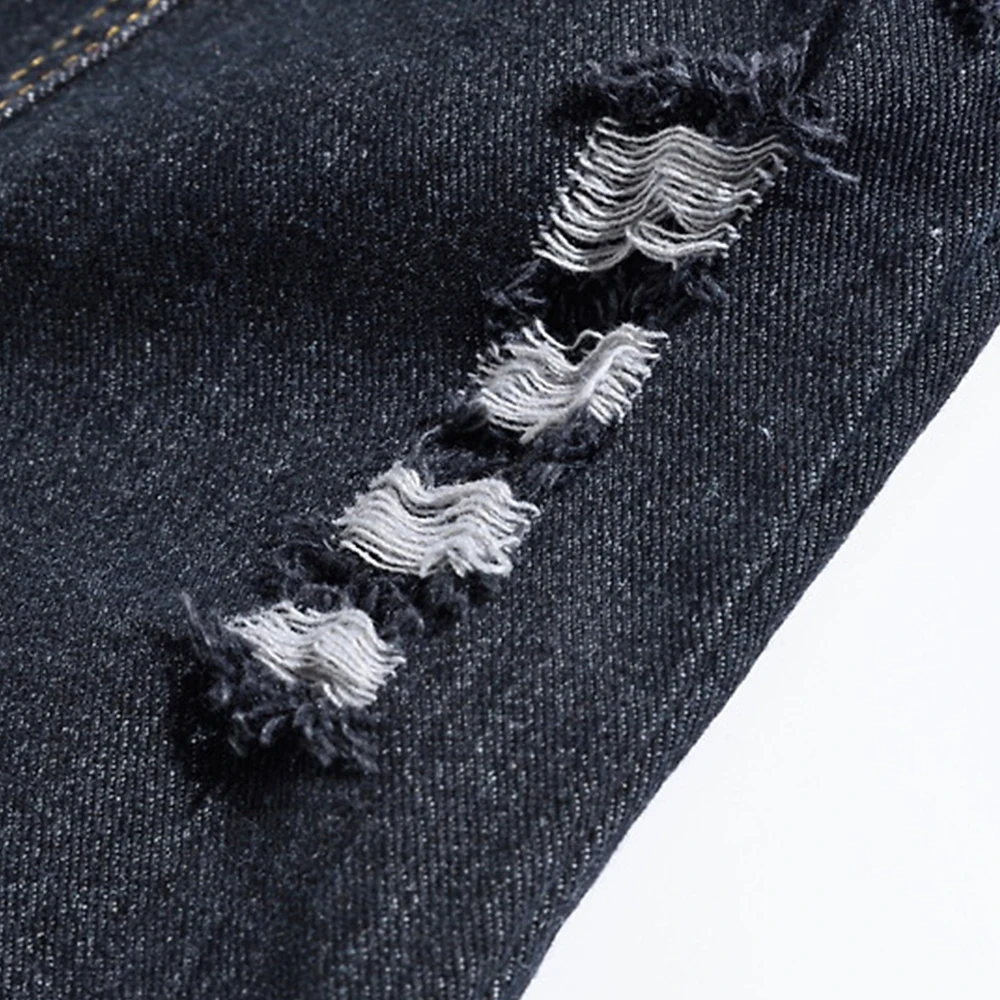 Мужской джинсовый жилет рваные джинсы с капюшоном без рукавов куртка Distressed jджинсовый осенний рваный джинсовый жилет без рукавов джинсы плюс размер D30