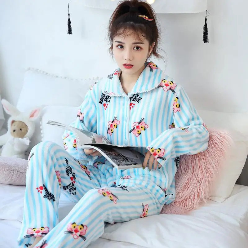 

[HS # A32 #-A29 # Collection] Wechat Business Hot Selling Cardigan Long Sleeve Sweet Canada rong shui yi Home Wear Two-Piece Set