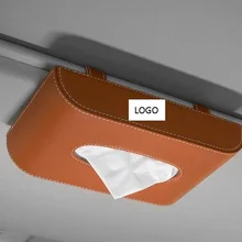 Кожаный Автомобильный солнцезащитный козырек Tissue Box автоматический насос держатель кассеты съемная коробка для бумажных салфеток Органайзер Подходит для BMW