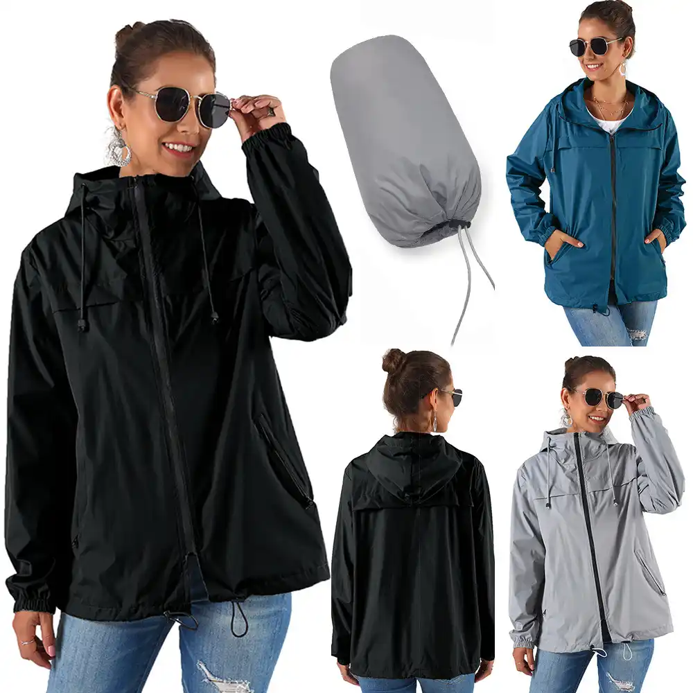 women's short rain jacket
