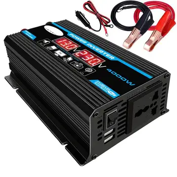 

4000W 12V to 220V/110V LED Car Power Inverter Converter Charger Adapter Dual USB Voltage Transformer Modified Sine Wave
