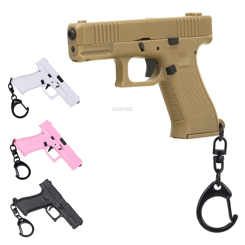 Mini Glock 45 Pistol Shape Keychain Portable Decorations Detachable Tactical Hunting Gun Weapon Keyring | Спорт и развлечения
