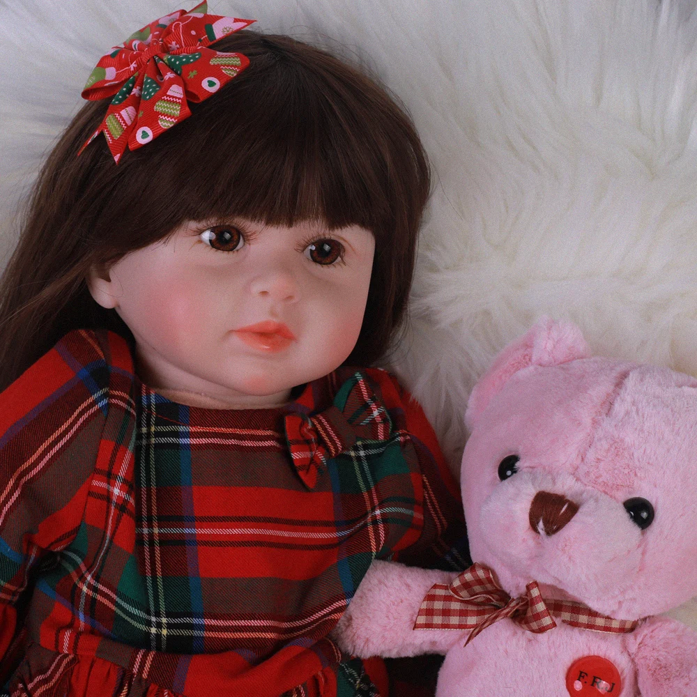 2" 60 см Bebe Reborn куклы силиконовые мягкие реалистичные принцесса девочка кукла для продажи Этническая кукла ребенок день рождения подарки на Рождество