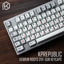 Kpreпаблик 139 иврит корень шрифт письмо вишня профиль краситель Sub Keycap набор PBT для gh60 xd60 xd84 cospad tada68 rs96 87 104 fc660