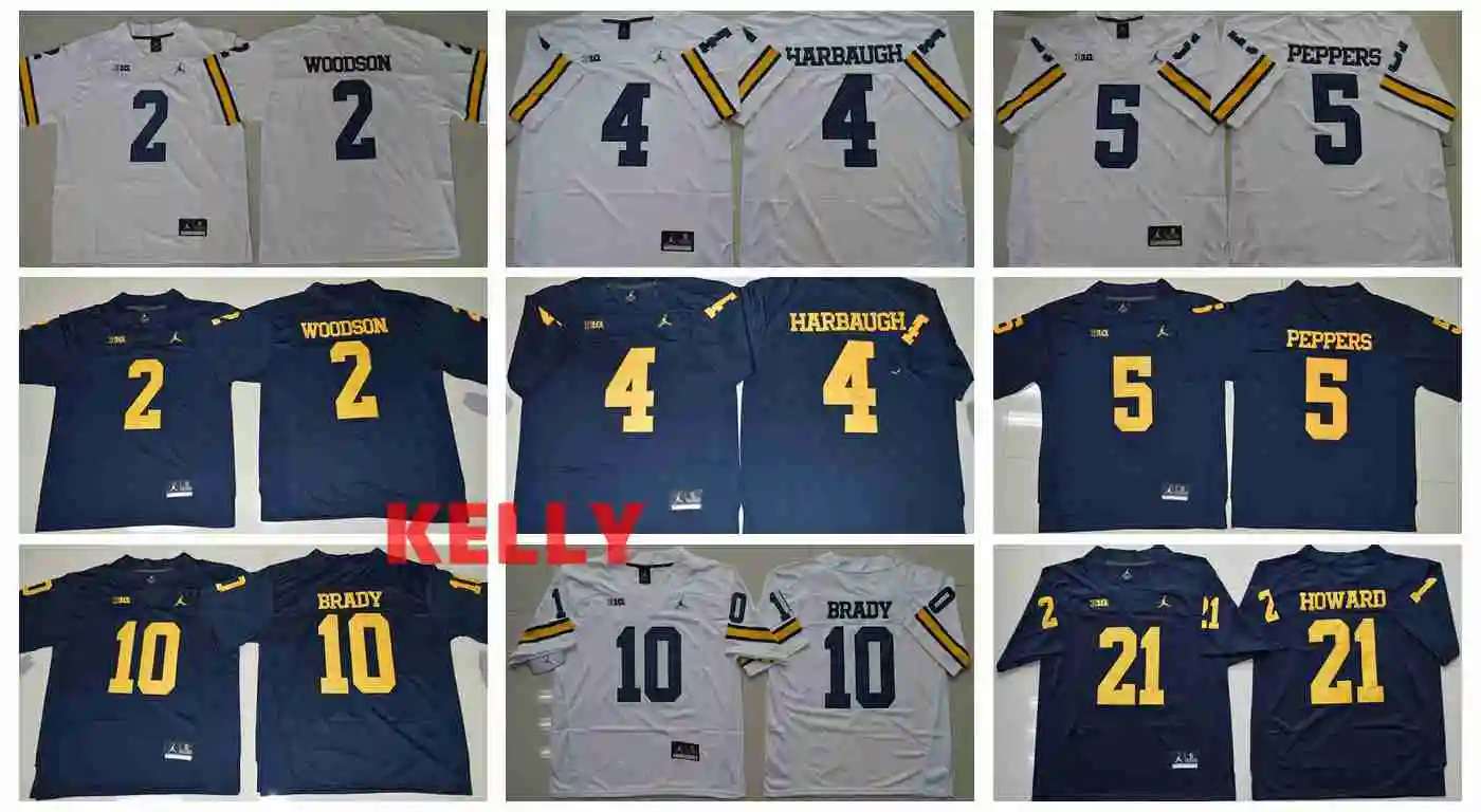 Новинка, Michigan Wolverines ing Jabrill Peppers, Jim harbagh Desmond Howard Charles Woodson tom brady Джерси