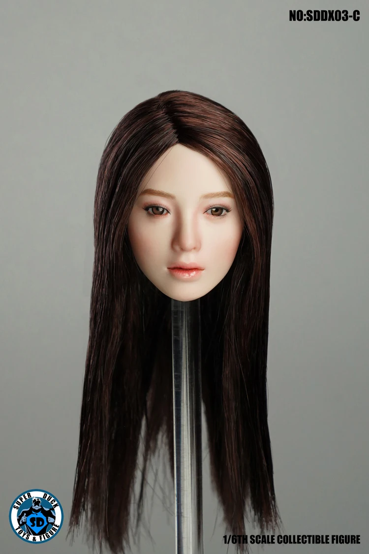 SDDX03 C Супер утка 1/6 SDH018 A/B/C красота бледная кожа девушка голова лепить женские длинные светлые волосы F 12 ''бледная фигура тела - Цвет: SDDX03 C