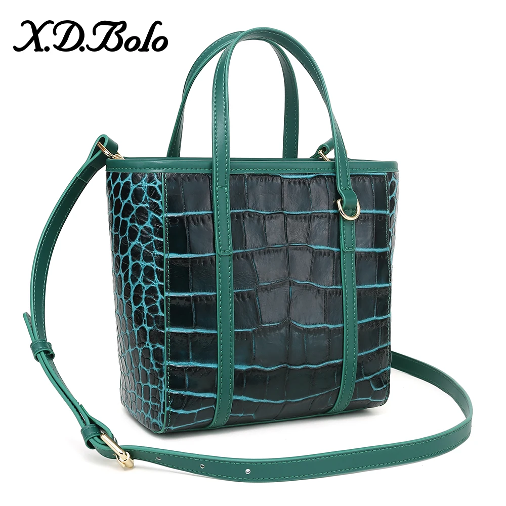 

Fashion Crocodile Handbags Genuine Leather Korean Top-handle Bags for Women Travel Crossbody Shoulder Bag Luxury Female Tote Bag