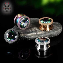 Hot Selling er kuo Stainless Steel Pulley Chinese Zodiac Sheep's Head Auricle Ear Amplifier 6-25mm Human Body Piercing Jewelry