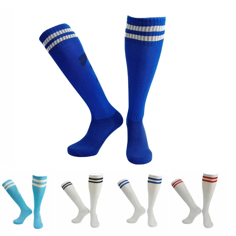 Adult Children Sport Football Soccer Long Socks Knee High Stripe Sock Baseball Socks Compression Thickening Towel Sportswear