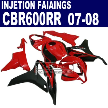 

New HOT Upgrade fairings kits for Honda CBR600RR F5 fairing set 07 08 CBR 600RR CBR 600 RR 2007 2008 red black upgrade parts