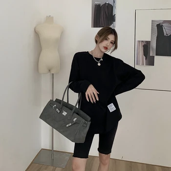 

PX2757 2020 NEW Mid-length long-sleeved T-shirt women