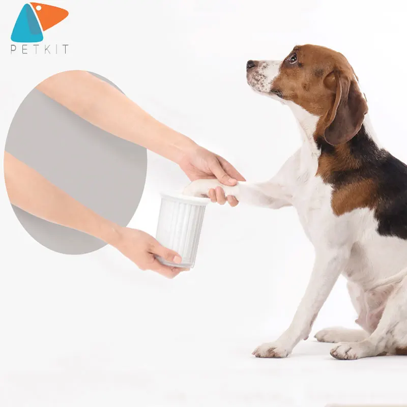 PETKIT очиститель собачьих лап для домашних животных, шайба для ног, щетка для чистки лап, мягкий силиконовый инструмент для мытья ног, чистящее ведро