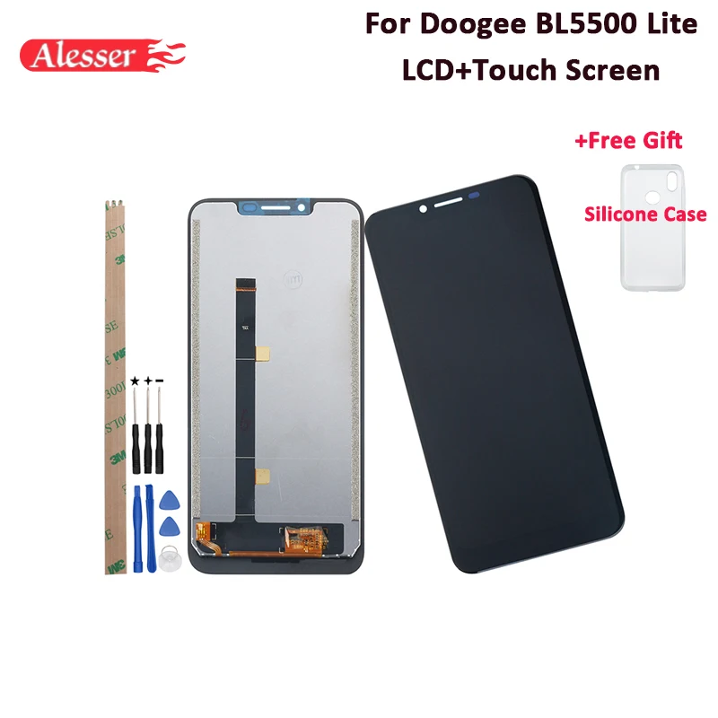 Alesser Для Doogee BL5500 Lite ЖК-дисплей и сенсорный экран 6,19 ''протестированная сборка+ инструменты ЖК-цифровой аксессуар+ силиконовый чехол