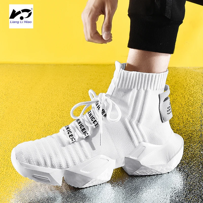 High Top Fashion Men's Sock Sneakers Men Casual Shoes Breathable Non-slip Comfortable Footwear Trend zapatillas | Обувь