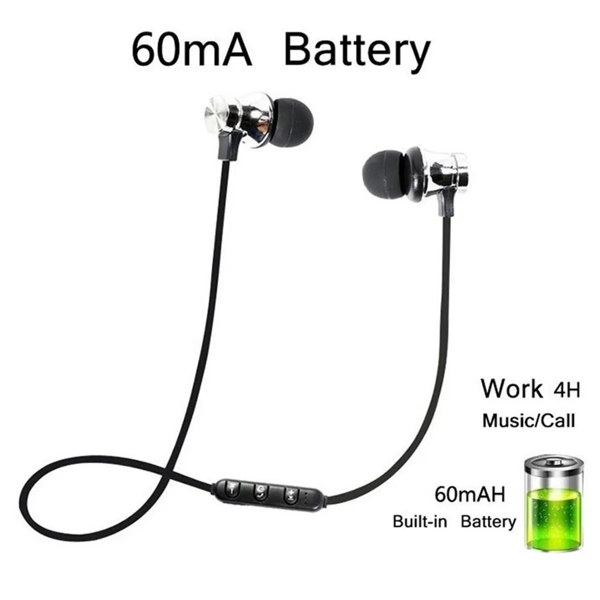 Магнитные беспроводные Bluetooth наушники в ухо с микрофоном XT11 Музыкальная