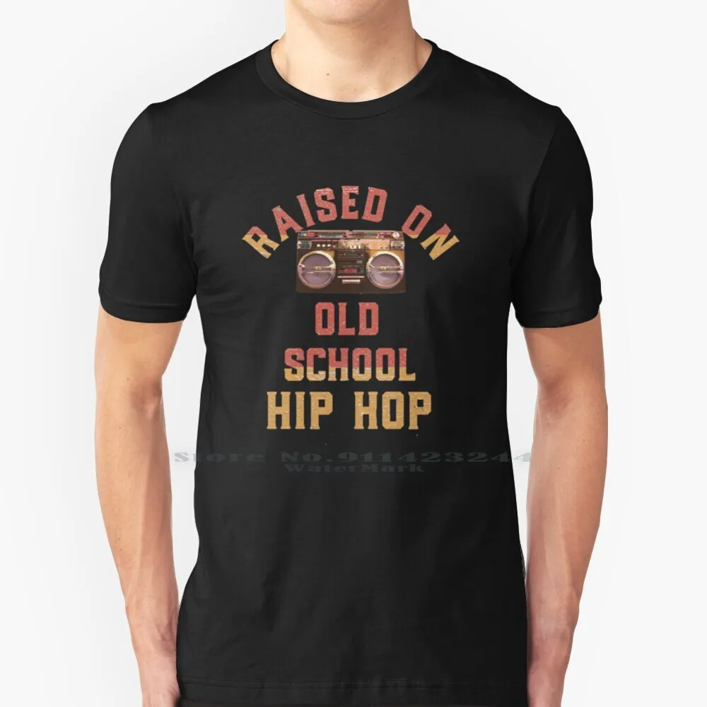 Sollevata Su Old School Hip Hop T Shirt Di Cotone 6Xl Hip Hop Hip Hop R E B R B Vecchia Scuola Marmellate Ghetto Blaster Retro 90S Vintage
