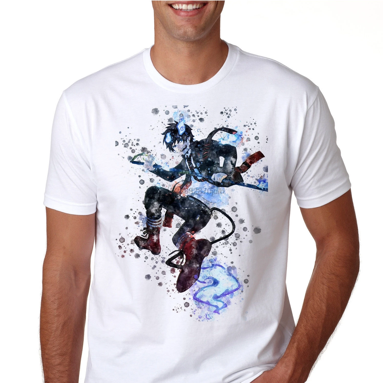 Ao No Blue Exorcist футболка аниме унисекс хлопковая Манга подарок n1040 мультфильм Мужская