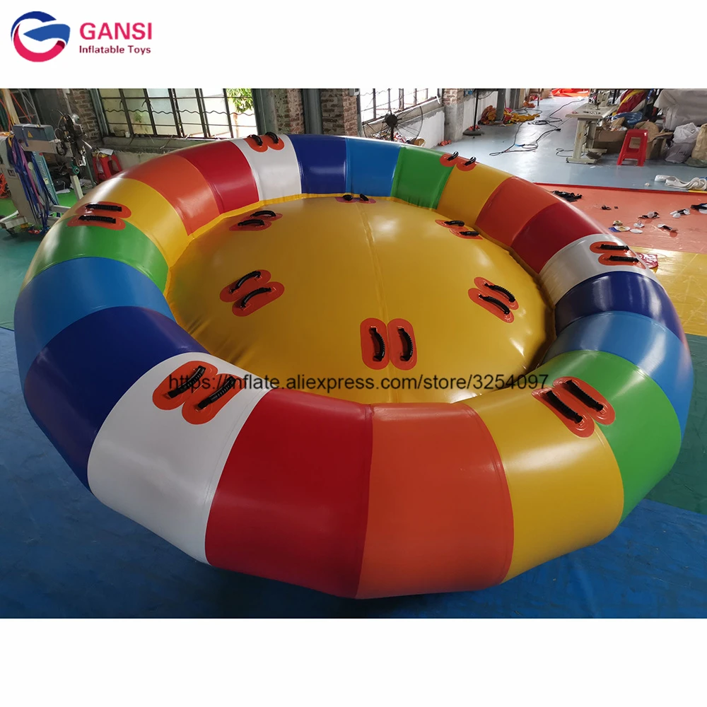 Customized 3m diameter inflatable flying saturn tube inflatable crazy towable UFO for sale free shipping water game disco towable tube pvc tarpaulin inflatable water crazy ufo