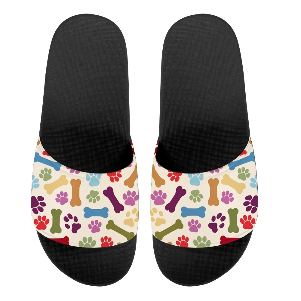 

Women Slippers Paw Bone Pattern Fashion Soft Thick-soled Bathroom Indoor Shoes Non-slip Beach Sandals Custom Printed Flip Flops