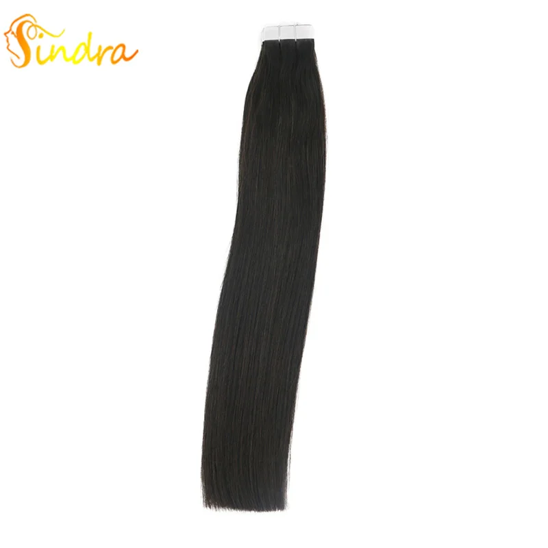 Sindra 14 "-24" 40 шт 20 шт пучок натуральных волос прямая прядь человеческих волос наращивание волос remy двусторонний скотч в волосах