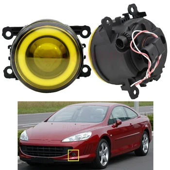 

2PCS LED Fog Lights with Angel eye Fog Lamp Assembly For P-eugeot 407 Coupe 6C_2005-2011 For 107 Hatchback 2005-2015