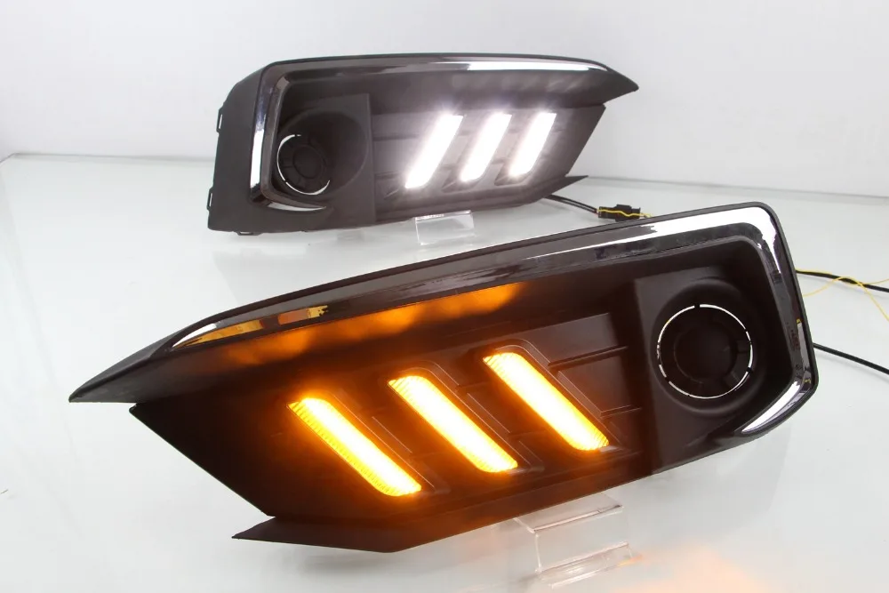 Год для Honda Civic Дневной светильник автомобильные аксессуары светодиодный DRL головной светильник для Civic противотуманный светильник