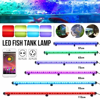 

GRB Aquarium Light LED Waterproof APP Control Fish Tank Light Underwater Fish Lamp Aquariums Decor Lighting Plant Lamp 57-112CM