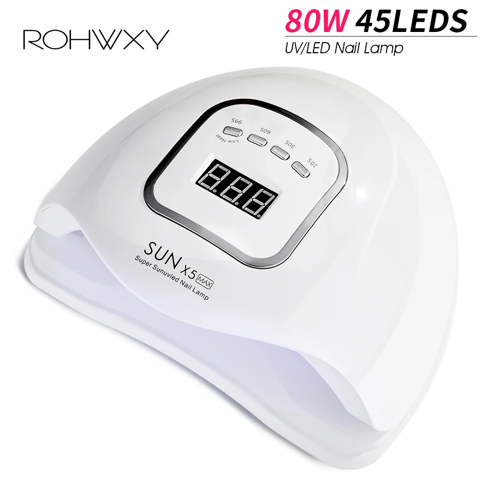 ROHWXY Sun X5 MAX УФ светодиодный ледяной светильник 80 Вт Сушилка для ногтей всех