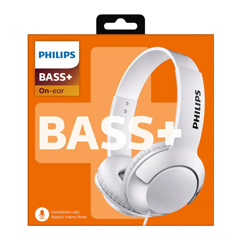 White Профессиональные басовые наушники Philips SHL3075 с проводным управлением, ремень шума, стиль для Samsung Galaxy S8/S9/S9 Plus - Цвет: White