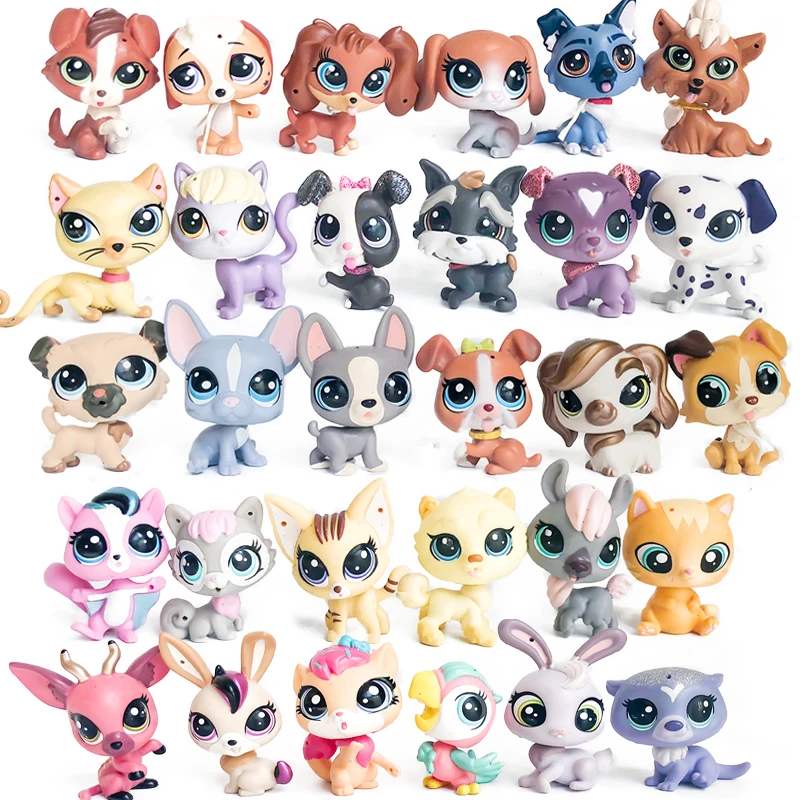 LPS DOGS 4-5CM Pet shop Collection Figure Collie Dog Cat Squirrel Ribbat Animals Loose Cute Kid Toys Gift Y19101601 | Игрушки и хобби