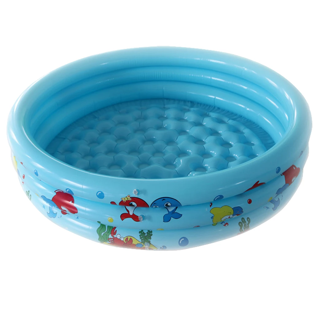 Portable Household 3-Ring Inflatable Children's Swimming Pool Tub Backyard Baby Adult Home Paddling Pool Home Bathtub