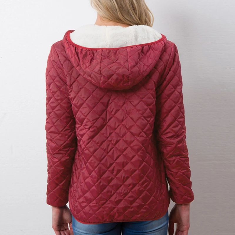 Autumn Jacket Womens Winter Outwear Coat Plus Velvet Lamb Hooded New Parkas Basic Jackets Female Women Winter Cotton Coats
