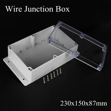 230x150x87 мм ABS пластик IP65 водонепроницаемый распределительная коробка для проводов прозрачный открытый корпус прозрачный разъем проект установлен корпус
