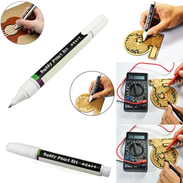 

1 Pcs Conductive DIY Ink Pen Dry Fast Electronic Circuit Draw Instantly Tool Flowery GV99