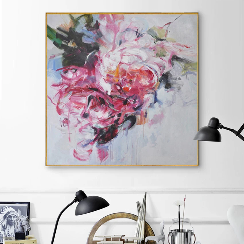 

Flower Canvas Painting Oil Painting Nordic Canvas Print Living Room Bedroom Home Wall Art Picture Decor Poster