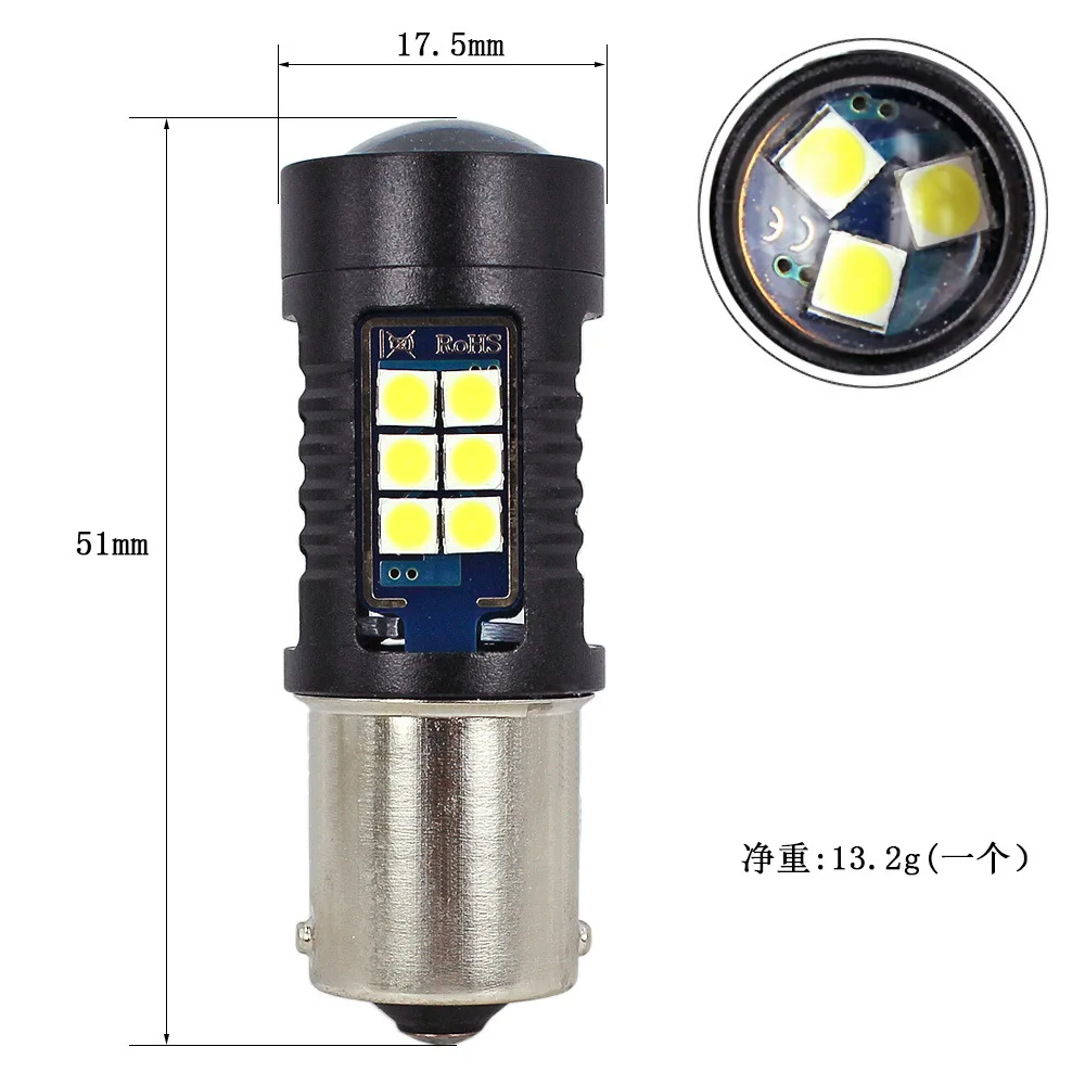 Автомобильный светодиодный светильник S25 1156 стоп-сигналы 27SMD 3030 рулевого противотуманная фара фонарь Реверсивные огни лампы