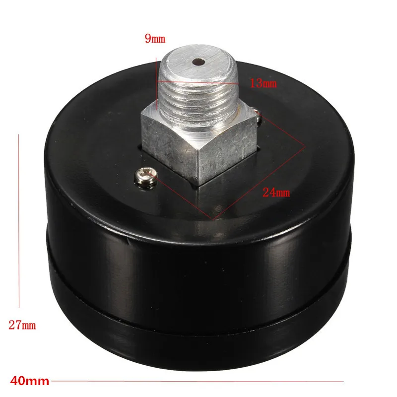 Барный манометр 13 мм 1/4 BSP резьба 0-180 PSI 0-12 Манометр двойная шкала для воздушного компрессора диаметр железа около 52 мм