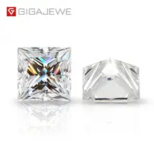 GIGAJEWE D топ цвет 0,5-6.0ct принцесса огранка Муассанит россыпью Алмазный тест прошел драгоценный камень для изготовления ювелирных изделий сертификат подарок