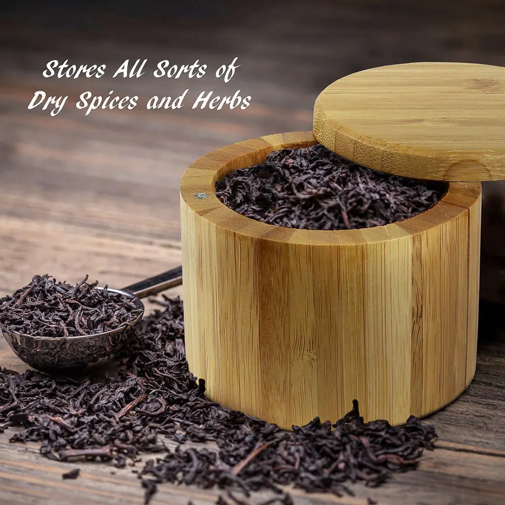 HOT SALE Kitchen Bamboo Natural Salt Shaker Household Spice Bottle With Lid Storage Box Accessories Seasoning Jar Wood | Дом и сад