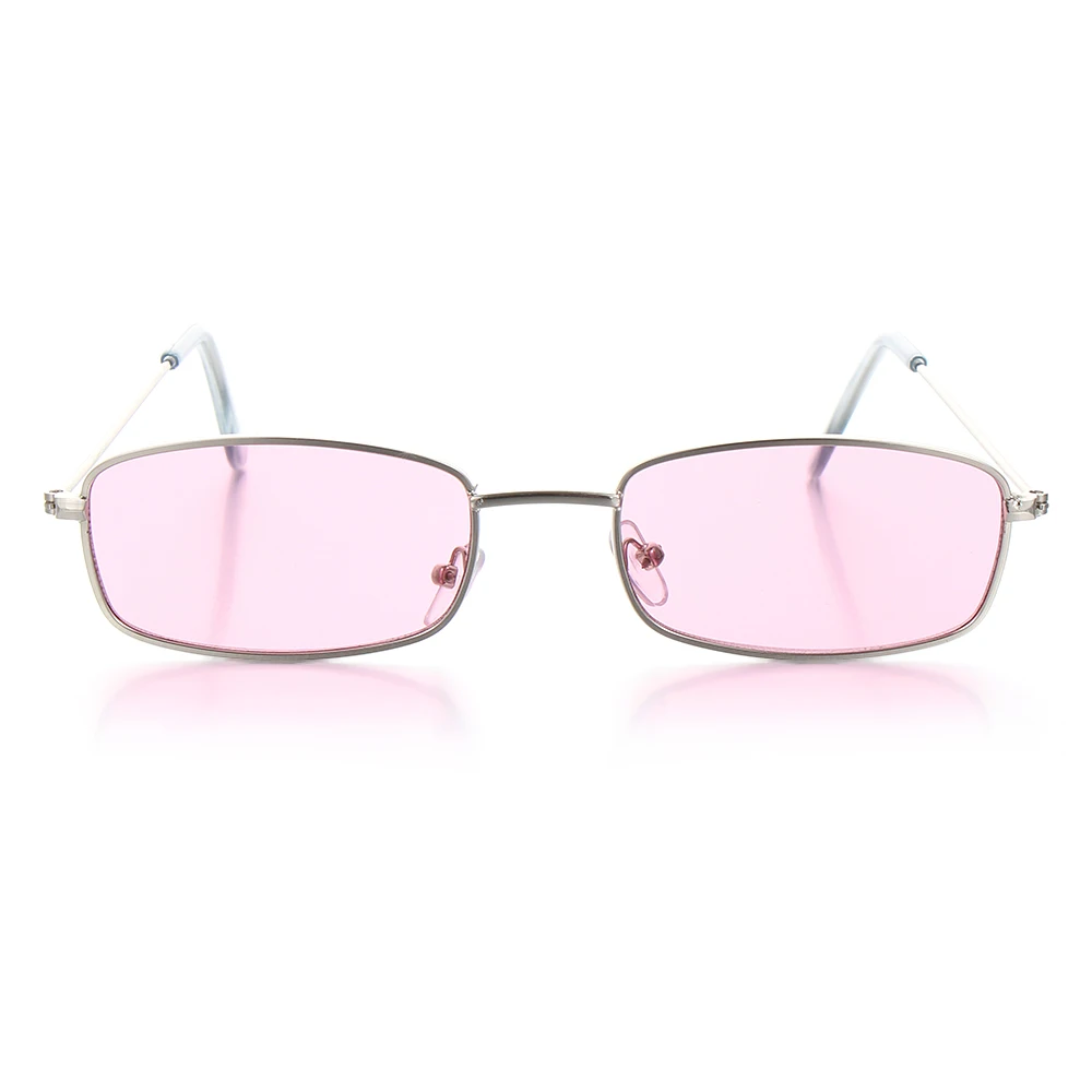 New Ocean Lens Retro Rectangle Sunglasses Small Metal Frame