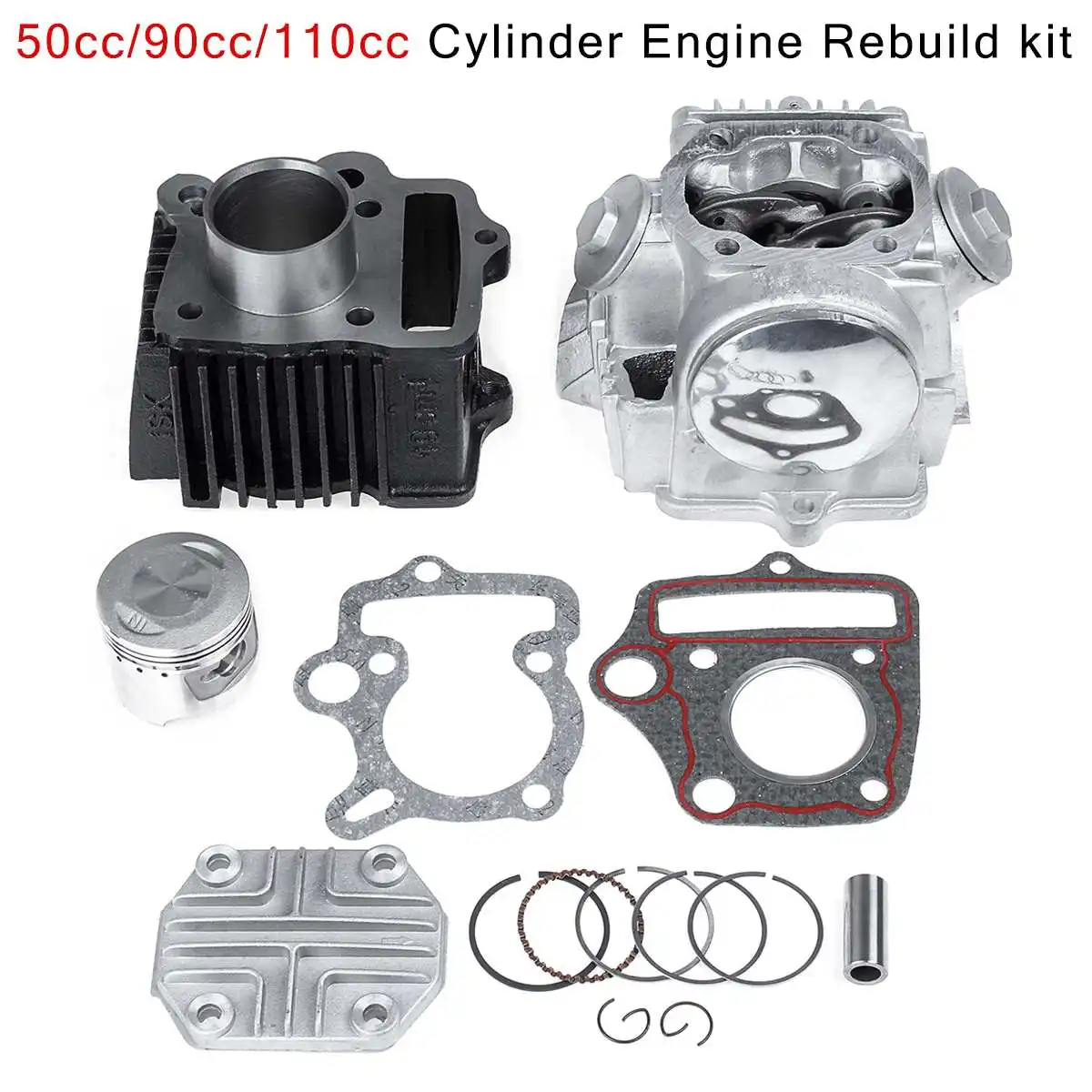 

110cc Dirt Bike Cylinder Engine Motor Rebuild Kit For Kazuma For Baja For Roketa For Sunl For Taotao ATV Quad