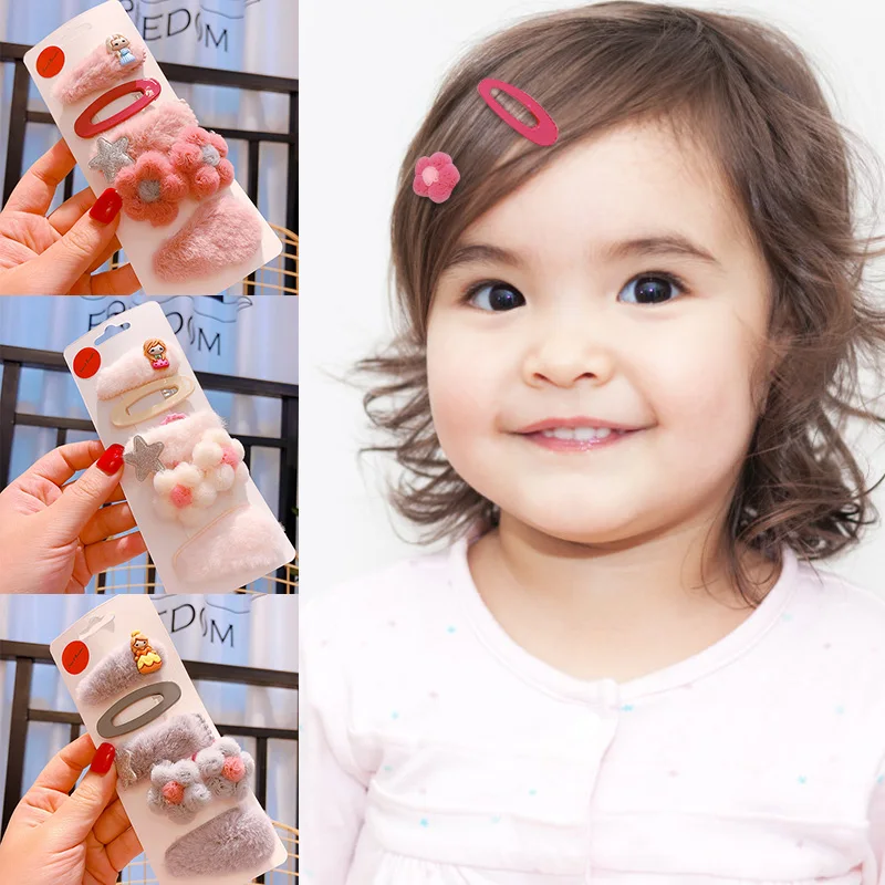 5 шт./компл. Lovely Baby Заколки для волос, лента для волос с любимыми персонажами из мультфильмов для маленьких девочек зажим для волос Принцесса для волос в форме цветка клипсы Утконос женские аксессуары для волос