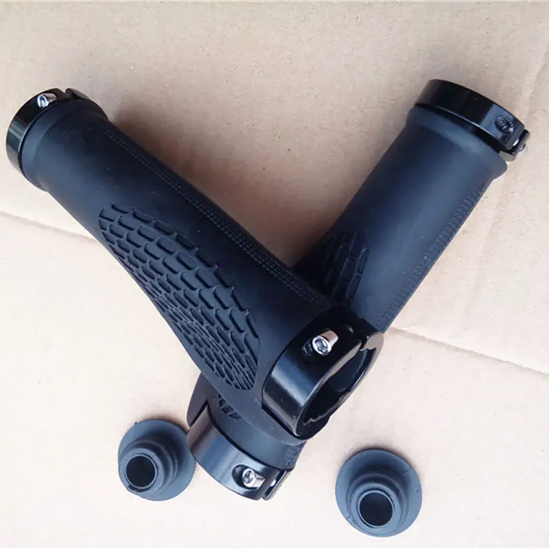 1 пара руля велосипеда рукоятка Крышка Анти-Скользящий замок на алюминиевый сплав резиновый горный велосипед ручка бар Запчасти Аксессуары для велоспорта
