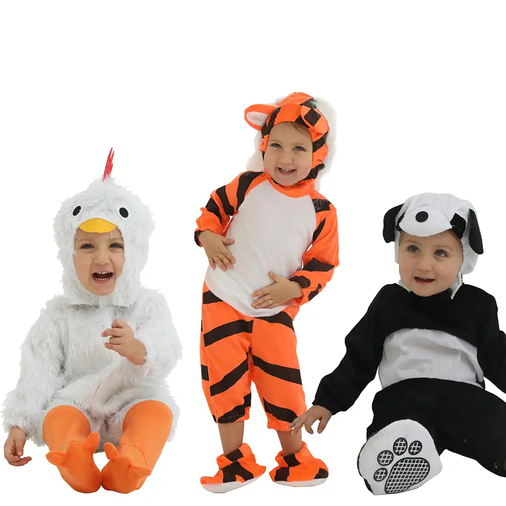 Snalify Costumes D Halloween Pour Enfants Costumes Pyjama Pour Bebes Poussin Cosplay Tigre Grenouillere Panda Kigurumi Animal Aliexpress