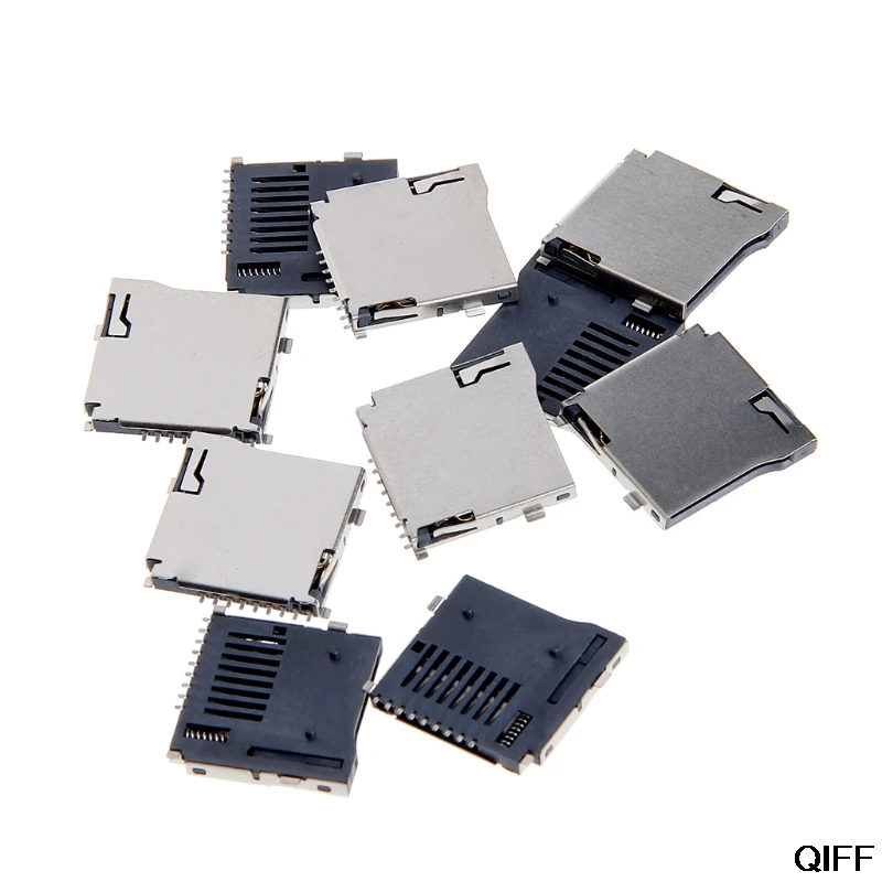 Прямая поставка и 10 шт. Push-Push Тип TF Micro SD карты гнездо адаптера автоматический PCB разъем 29 июля
