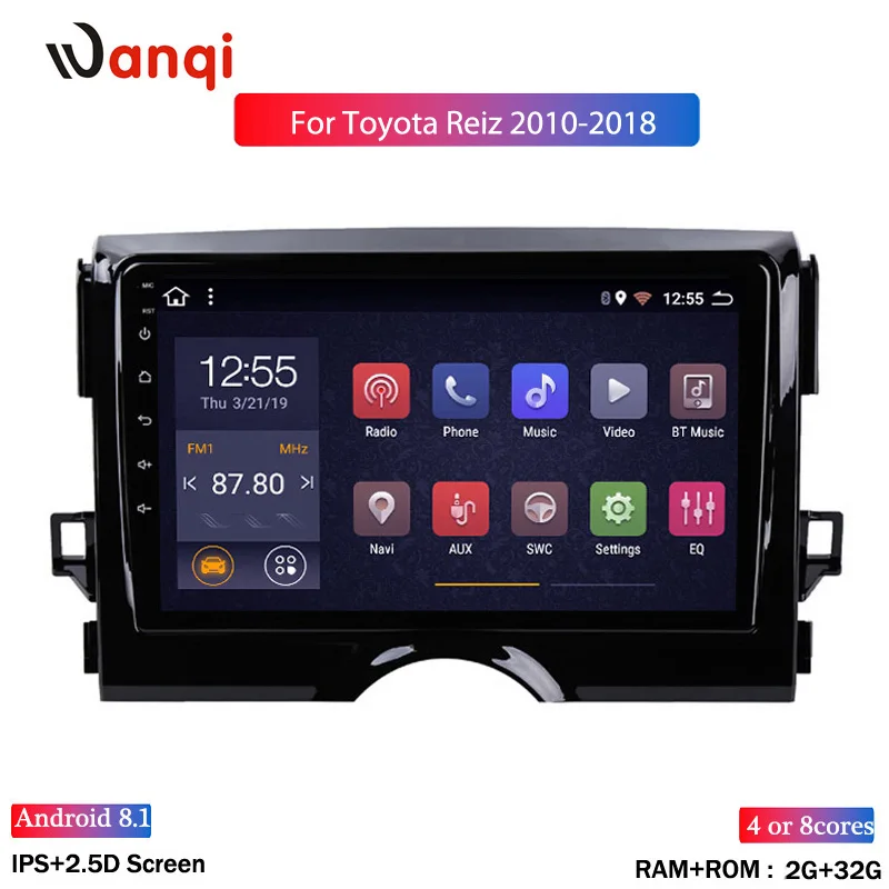Автомобильный DVD мультимедийный плеер 9 &quot2.5D IPS Android 8 1 GPS для Toyota Reiz Mark x 2010 2011 2012-2018