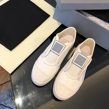 

Ladies Canvas Shoes Scarpe Donna Mixed Colors Flat Shoes Slip-On Shoes Woman Casual Chaussures Femme Designer Women Shoes 2020
