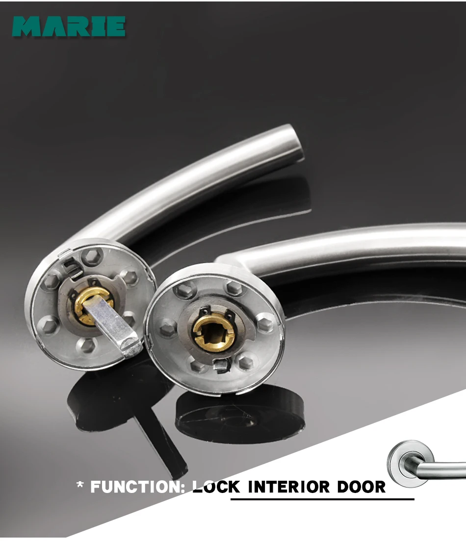 LH1007 нержавеющая сталь полуфиксатор дверная ручка для межкомнатных дверных рычагов матовая никелевая дверная ручка