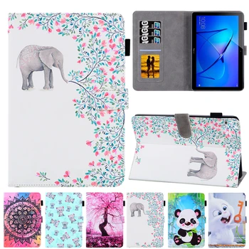 

MediaPad T5 Cover Cartoon Elephant Leather Coque Case For Coque Huawei MediaPad T5 10 AGS2-W09/L09/L03 10.1" Tablet Cover Cases