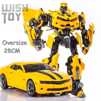 

WJ Transformation MasterPiece Robot Oversize 28CM MPM03 MPM-03 Yellow Bee Movie Alloy With Big War Hammer Action Figure Toys